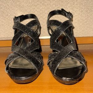 Style & Co Black Glitter Heels